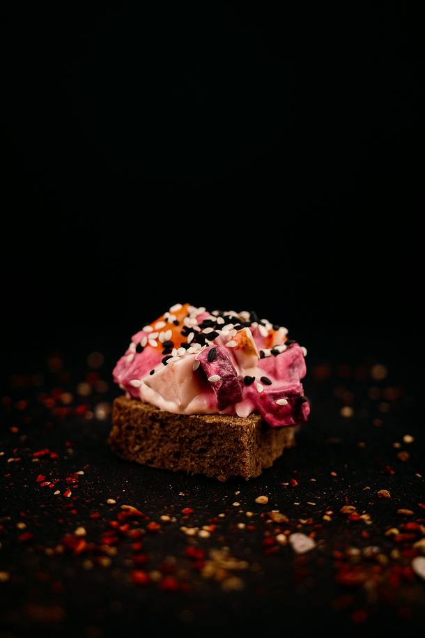 Брускетта с печеными овощами